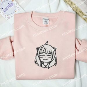 Anya Heh Face Spy x Family Anime Embroidered Shirt 4