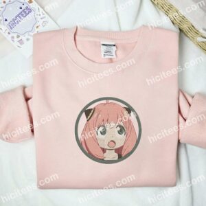 Anya Shocked Face Spy x Family Anime Embroidered Shirt 2 Anya Shocked Face Spy x Family Anime Embroidered Shirt
