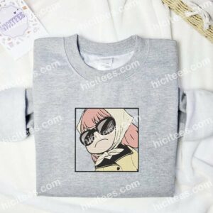 Anya Sunglasses And Scarf Spy x Family Anime Embroidered Shirt 1 Anya Sunglasses And Scarf Spy x Family Anime Embroidered Shirt 3 1