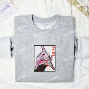EVA 01 Neon Genesis Evangelion Anime Embroidered Shirt 3