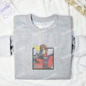 Goldrake UFO Robot Grendizer Anime Embroidered Shirt 1 Goldrake UFO Robot Grendizer Anime Embroidered Shirt 3