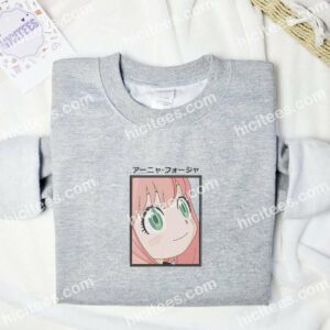 Anya Cute Face Spy x Family Anime Embroidered Shirt 1 Anya Cute Face Spy x Family Anime Embroidered Shirt 3 1