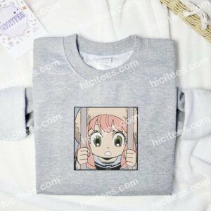 Anya Shock Spy x Family Anime Embroidered Shirt 1 Anya Shock Spy x Family Anime Embroidered Shirt 3