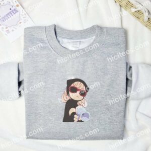 Anya Sunglasses And Scarf Spy x Family Anime Embroidered Shirt 3 2