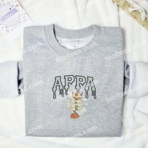 Appa Avatar Anime Embroidered Shirt 1 Appa Avatar Anime Embroidered Shirt 3 2
