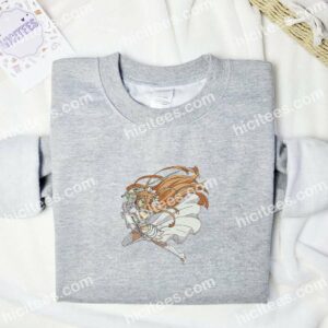 Asuna Yuuki Sword Art Online Anime Embroidered Shirt 1 Asuna Yuuki Sword Art Online Anime Embroidered Shirt 3