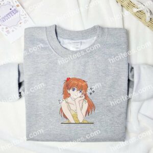 Asuka Sexy Neon Genesis Evangelion Anime Embroidered Shirt 1 Asuka Sexy Neon Genesis Evangelion Anime Embroidered Shirt 3