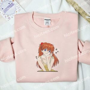 Asuka Sexy Neon Genesis Evangelion Anime Embroidered Shirt 2 Asuka Sexy Neon Genesis Evangelion Anime Embroidered Shirt