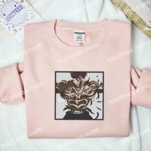 Baki Demon Face Baki the Grappler Anime Embroidered Shirt 2 Baki Demon Face Baki the Grappler Anime Embroidered Shirt