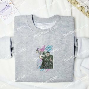 Guts Berserk Anime Embroidered Shirt 1 Guts Berserk Anime Embroidered Shirt 3 2