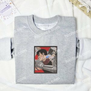 Guts and Elf Berserk Anime Embroidered Shirt 1 Guts and Elf Berserk Anime Embroidered Shirt 3