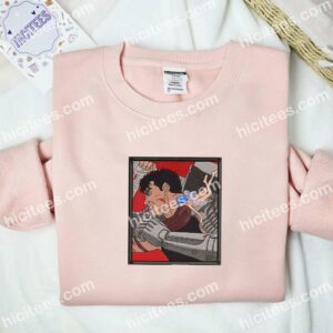 Guts And Elf Berserk Anime Embroidered Shirt 2 Guts And Elf Berserk Anime Embroidered Shirt