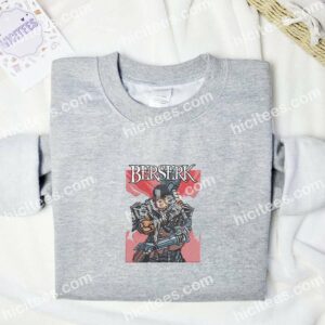 Guts Cool Berserk Anime Embroidered Shirt 1 Guts Cool Berserk Anime Embroidered Shirt 3 1