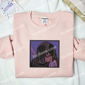 Guts Sad Face Berserk Anime Embroidered Shirt