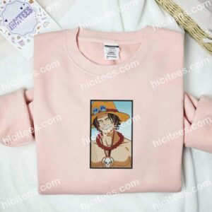 Ace Smile One Piece Anime Embroidered Shirt