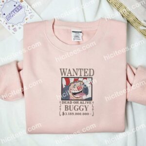 Buggy Wanted The Clown One Piece Anime Embroidered Shirt