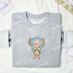 Chopper Cute One Piece Anime Embroidered Shirt 1 Chopper Cute One Piece Anime Embroidered Shirt 3 1