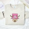 Chopper Funny Face One Piece Anime Embroidered Shirt