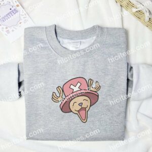 Chopper Happy Face One Piece Anime Embroidered Shirt 3