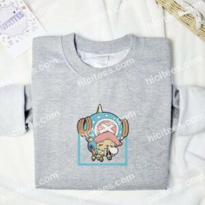 Chopper Sleep One Piece Anime Embroidered Shirt 3