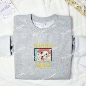 Chopper Wanted One Piece Anime Embroidered Shirt 3 1