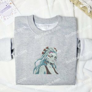 Daki Demon Slayer Anime Embroidered Shirt 1 Daki Demon Slayer Anime Embroidered Shirt 3