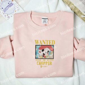 Chopper Wanted One Piece Anime Embroidered Shirt 1