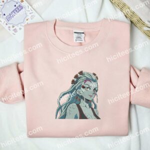 Daki Demon Slayer Anime Embroidered Shirt 2 Daki Demon Slayer Anime Embroidered Shirt