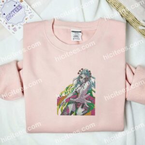 Daki Sexy Demon Slayer Anime Embroidered Shirt 2 Daki Sexy Demon Slayer Anime Embroidered Shirt