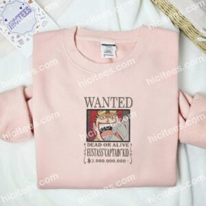 Eustass Captain Kid Wanted One Piece Anime Embroidered Shirt