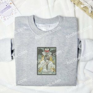 Light Yagami And Ryuk Death Note Anime Embroidered Shirt 1 Light Yagami And Ryuk Death Note Anime Embroidered Shirt 3 1