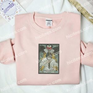 Light Yagami And Ryuk Death Note Anime Embroidered Shirt 2 Light Yagami And Ryuk Death Note Anime Embroidered Shirt 1