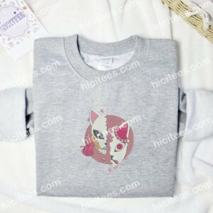 Sabito And Makomo Masks Demon Slayer Anime Embroidered Shirt 1 Sabito And Makomo Masks Demon Slayer Anime Embroidered Shirt 3