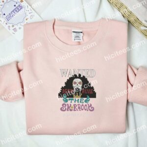The SK Brook Wanted One Piece Anime Embroidered Shirt 2 The SK Brook Wanted One Piece Anime Embroidered Shirt