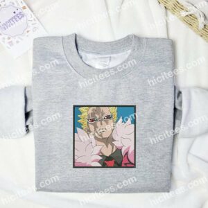 Doflamingo One Piece Anime Embroidered Shirt 1 Doflamingo One Piece Anime Embroidered Shirt 3