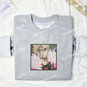 Doflamingo One Piece Anime Embroidered Shirt 1 Doflamingo One Piece Anime Embroidered Shirt 3 1