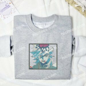 Douma Injured Demon Slayer Anime Embroidered Shirt 1 Douma Injured Demon Slayer Anime Embroidered Shirt 3