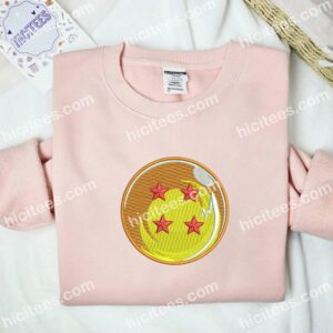 Four-Star Ball Dragon Ball Anime Embroidered Shirt 2 Four Star Ball Dragon Ball Anime Embroidered Shirt