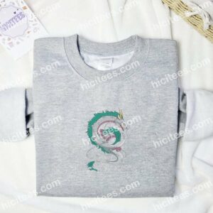 Haku Dragon Spirited Away Anime Embroidered Shirt 1 Haku Dragon Spirited Away Anime Embroidered Shirt 3
