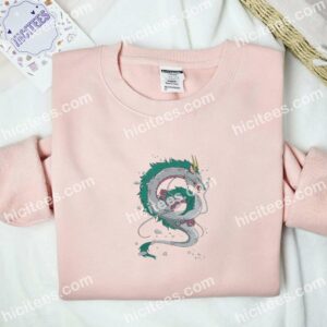 Haku Dragon Spirited Away Anime Embroidered Shirt 2 Haku Dragon Spirited Away Anime Embroidered Shirt