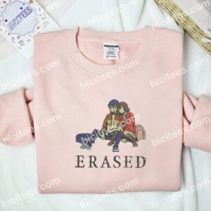 Kayo Hinazuki And Satoru Fujinuma Erased Anime Embroidered Shirt
