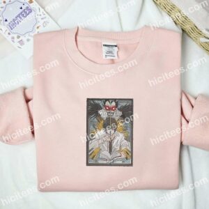 Light Yagami And Ryuk Death Note Anime Embroidered Shirt 4