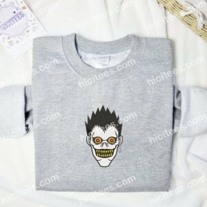 Ryuk Creepy Face Death Note Anime Embroidered Shirt 3
