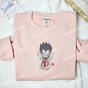 Ryuk Holding Apple Death Note Anime Embroidered Shirt