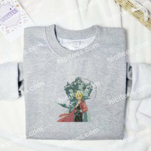 Alphonse And Edward Fullmetal Alchemist Anime Embroidered Shirt 1 Alphonse And Edward Fullmetal Alchemist Anime Embroidered Shirt 3