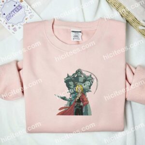 Alphonse And Edward Fullmetal Alchemist Anime Embroidered Shirt 2 Alphonse And Edward Fullmetal Alchemist Anime Embroidered Shirt