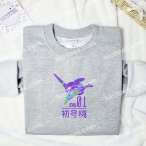 EVA Unit 01 Neon Genesis Evangelion Anime Embroidered Shirt 3