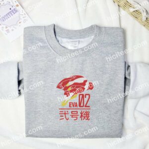 EVA Unit 02 Neon Genesis Evangelion Anime Embroidered Shirt 3