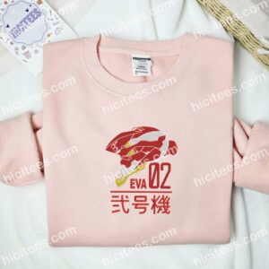 EVA Unit 02 Neon Genesis Evangelion Anime Embroidered Shirt