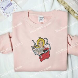 Edward Elric Fullmetal Alchemist Anime Embroidered Shirt 2 Edward Elric Fullmetal Alchemist Anime Embroidered Shirt 5
